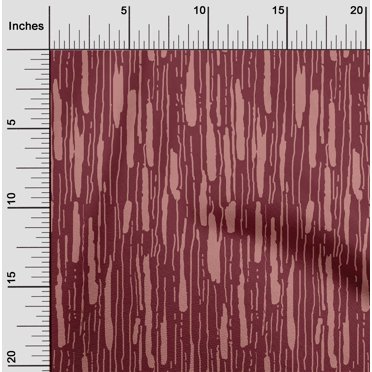 oneOone Silk Tabby Maroon Fabric Brush Stroke Abstract Quilting Supplies Print Sewing Fabric By The Yard 42 Inch Wide