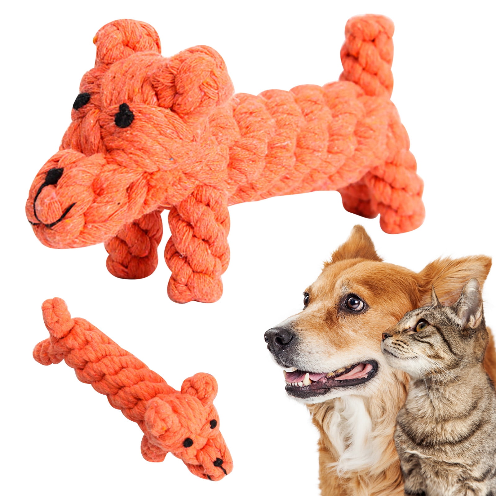 Durable Interactive Dog Toy for Aggressive Chewers with Cleaning Rope and Teething