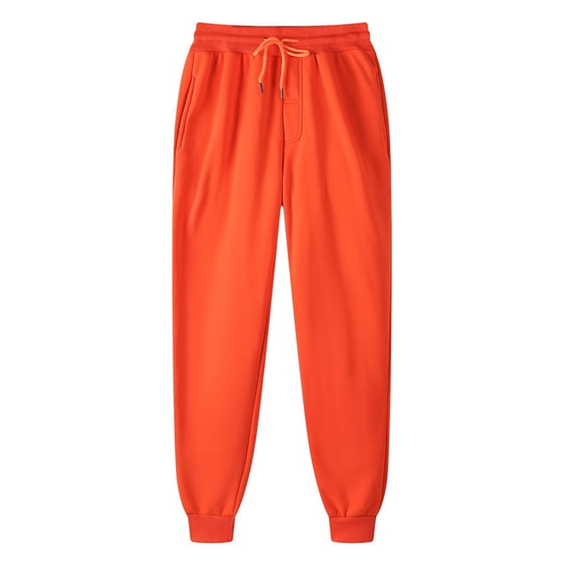 Yuyuzo Plus Size Sweatpants for Women Thick Workout Jogging Pants Elastic Waist Drawstring Solid Color Trackpants