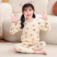 thumbnail image 3 of Ensemble de Pyjama Confort pour Filles Deux Pièces avec Haut à Manches Courtes et Pantalon Long, 3 of 7
