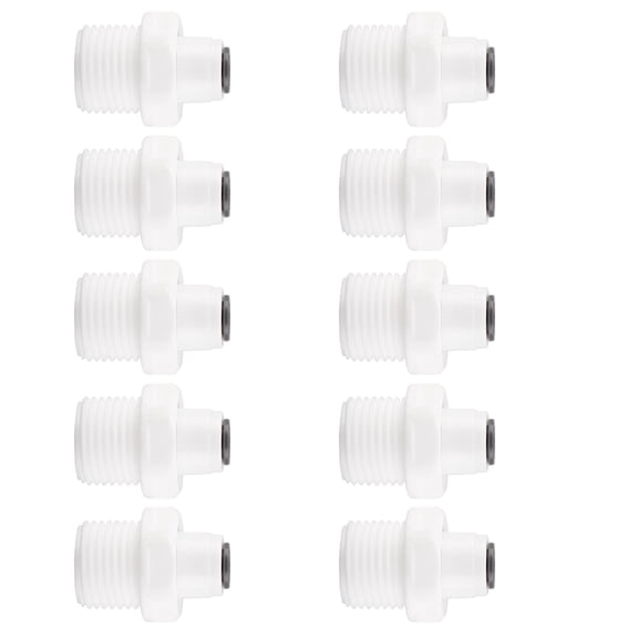 Unique Bargains 1/2 Pouce BSP Mâle à 1/4 Pouce OD Raccords Rapides Purificateurs Tube Filtre à Eau RO Adapté 10 Pcs