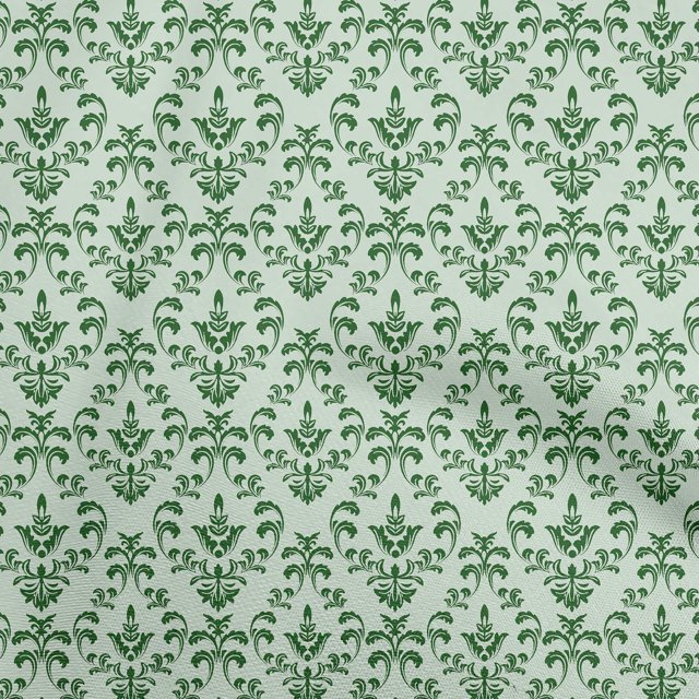 oneOone Tissu Viscose Georgette Vert Clair Tissu Damassé Matériel de Robe Tissu Imprimé au Mètre 42 Pouces de Large