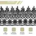 thumbnail image 4 of Uxcell 3.14 inch Wide 5 Yard Lace Ribbon Floral Pattern Black Embroidered Lace Trim for Sewing Making, Gift Wrapping, 4 of 5