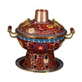 thumbnail image 2 of jifeng Shabu Shabu Fondue Chinoise Marmite Robuste Réunion de Famille Usage Domestique Casserole Rouge, 2 of 9