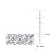 thumbnail image 2 of 1/4 Carat (ctw) Diamond Oval Link Ring Sterling Silver, 2 of 4
