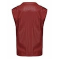 thumbnail image 5 of Yusimy Men's Biker Riding Vest Sleeveless Zip-Front Turn-Down Collar Gilet Solid Color Fashionable Style Motorcycle Vest, 5 of 5