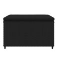 thumbnail image 3 of vidaXL Garden Footrests with Cushions 2 pcs Black Poly Rattan, 3 of 5
