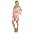 thumbnail image 4 of Bimba Women Short Satin Getting Ready Robe Bridesmaid Kimono Sleeve Coverup, 4 of 8