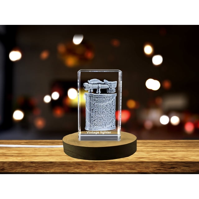 A Crystal Flame - Vintage Lighter Sculpted in Exquisite Detail
