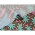 thumbnail image 5 of oneOone Velours Brun Tissu Feuilles & Floral Robe Tissu Tissu Imprimé par la Cour 58 Pouces de Large, 5 of 5
