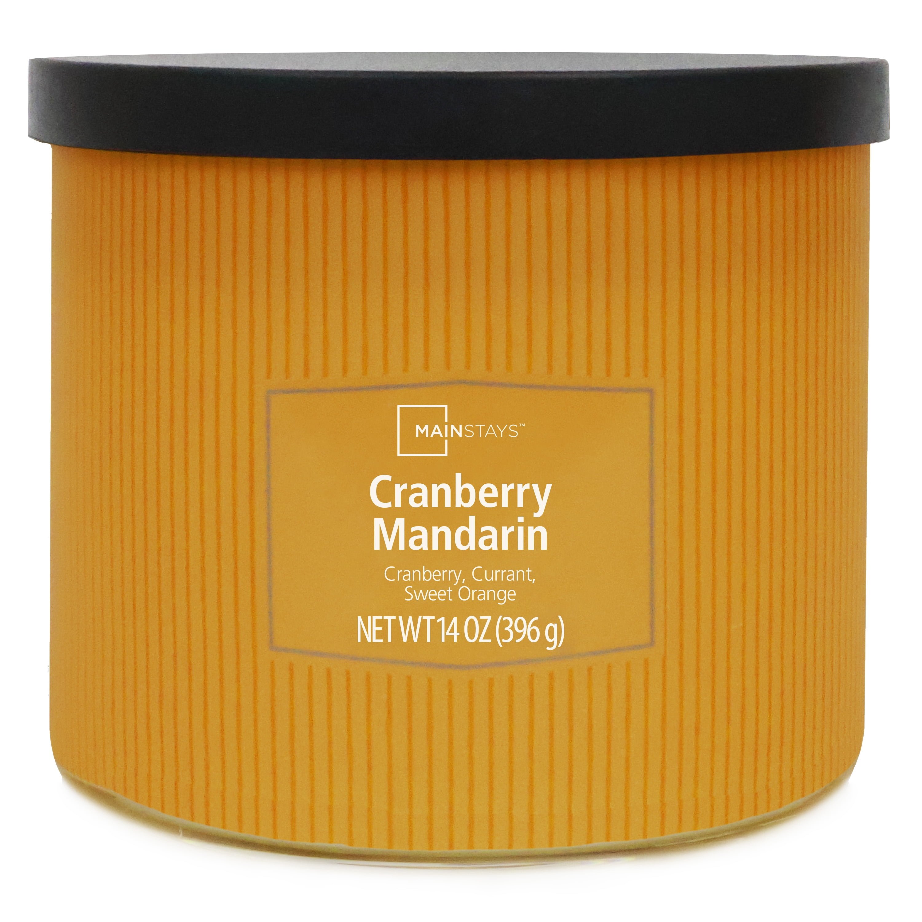 1. Bougie parfumée Mainstays à 3 mèches, enveloppée texturée Canneberge mandarine, 14 oz