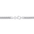 thumbnail image 4 of Miabella Sterling Silver Double Fancy Curb Link Necklace, 4 of 5