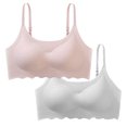 thumbnail image 1 of Timegard 2pc Sports Bras for Women on Underwire Seamless Adjustable Strap Breathable Comfy Sleep Underwear, 1 of 6