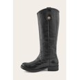 thumbnail image 3 of Frye Femmes MELISSA Semelle DOUBLE Bouton Crantée Noir/cire Cuir Bruni Plat, 3 of 5