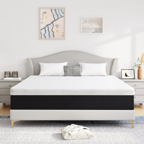 Matelas Simple de 15 cm (6 Po), Matelas GELBIY en Mousse Mémoire et Gel, Certifié CertiPUR-US, Livré en Boîte, Soulagement des Points de Pression et Fermeté Moyenne.