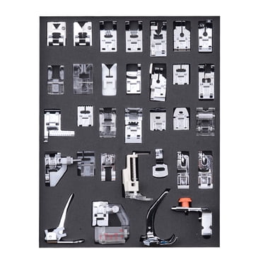 Zootealy Ensemble de 32 Pcs de Pieds-Presses pour Machine à Coudre, Pieds-Presses Professionnels pour la Couture et l'Artisanat pour Pièces et Accessoires de Machine à Coudre Janome Brother Singer, Kit de Pieds-Presses pour Reprisage à Surpiqûres Aveugles