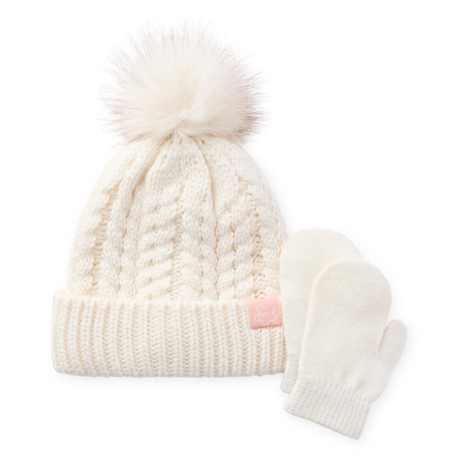 George Toddler Girls' Two Piece Beanie and Mittens Set