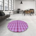 thumbnail image 4 of Ahgly Tapis d'Intérieur Lavable en Machine Carré Violet Transitionnel, 6 Pieds Carré, 4 of 7