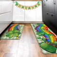 thumbnail image 3 of St. Patricks Day Lucky Clover Kitchen Rugs Set of 2, Shamrock Hat Rainbow Plaid Farmhouse Kitchen Mats Decor, Spring Pinch Me Gold Irish Floor Door Mat Home Decorations -17x29 and 17x47 Inch, 3 of 6