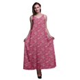 thumbnail image 1 of Bimba Robe Longue pour Femmes en Rayonne à Imprimé Floral Chic Bohème d'Été Maxi de Plage - Très Petit, 1 of 4