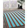 thumbnail image 3 of Ahgly Company Machine Washable Indoor Square Transitional Sienna Brown Area Rugs, 4' Square, 3 of 7