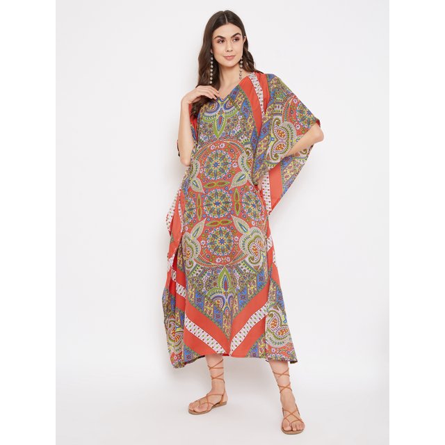 Oussum Robe Kaftan Longue pour Femmes, Robe Maxi Décontractée d'Été Ample pour Dames, Grande Taille, Robe de Soirée Confortable, Caftan en Ligne