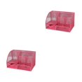 thumbnail image 3 of Transemion Mesh Desk Organizer For Office Accessories - Safe Durable Compact Iron Made Desk Organizer Office Rose Red 2Set, 3 of 6