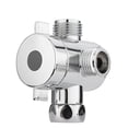 thumbnail image 2 of 3-Way Shower Diverter Valve Mount G12 Handheld Shower Arm Diverter Splitter Polished Chrome Bathroom Shower System Replacement Part Attachment, 2 of 7