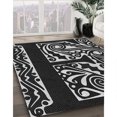 thumbnail image 3 of Ahgly Tapis d'Intérieur Lavable en Machine Carré Noir Nuit Transitionnel, 7 Pieds Carré, 3 of 7