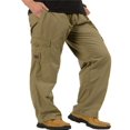 thumbnail image 1 of Mens Loose Cargo Pants Casual Elastic Waist Solid Color Straight Leg Work Pants, 1 of 6