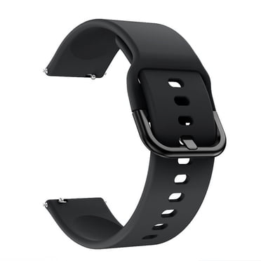 TFixol Replaceable Silicone Watch Strap 20mm Buckle Watch Strap Watch Band Compatible with Samsung Galaxy Watch Active2 Black