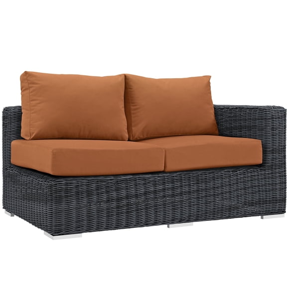 Modway Summon Wicker Outdoor Patio Furniture Loveseat