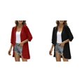 thumbnail image 1 of (2-Pack) Kcodviy Women Casual Cardigan Three Plus Size Sweaters for Women Quarter Sleeve Open Front Womens Fringe Cardigan Lightweight Dots Cardigan Draped Cardigans for Summer Women Ruffles Cardiga, 1 of 7
