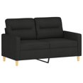 thumbnail image 3 of vidaXL 2 Piece Sofa Set with Cushions Black Fabric, 3 of 6
