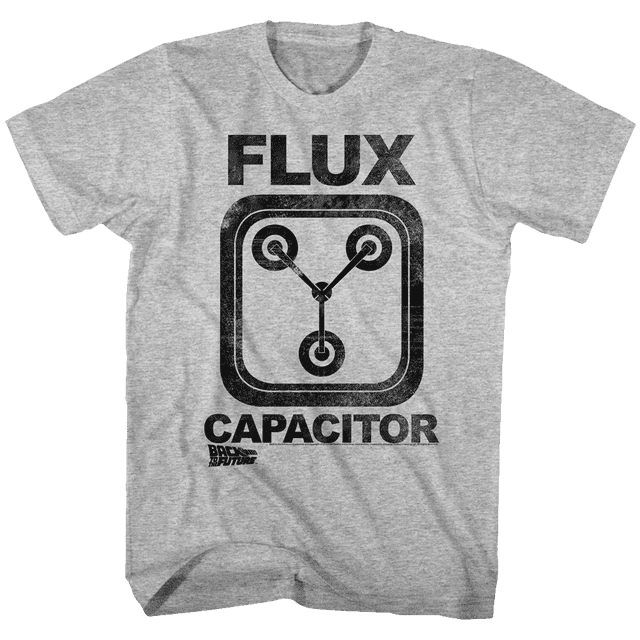 Back To The Future T-Shirt Adulte Gris Chiné Condensateur Flux