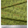 thumbnail image 3 of Soimoi Green Rayon Crepe Fabric Positive Quotes & Heart Text Fabric Prints By Yard 46 Inch Wide, 3 of 3