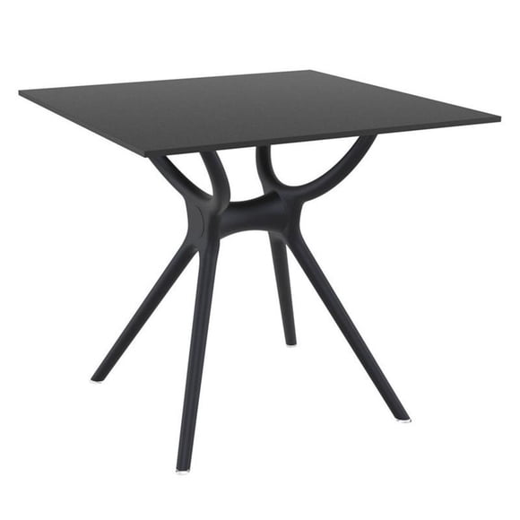Compamia Siesta Air Table à Manger Carré de 31 Pouces en Noir