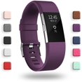 thumbnail image 1 of Replacement Bands Compatible for Fitbit Charge 2, Classic & Special Edition Adjustable Sport Wristbands(Purple,S), 1 of 7