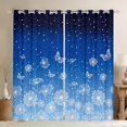 thumbnail image 1 of Erosebridal Rideaux et Draperies Animaux Papillons (52x84), Rideaux Fleurs Pissenlit Lot de 2 (52x84), Bleu Blanc, 1 of 5