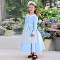 thumbnail image 4 of Bleu Royal Bébé Enfants Fille Garçon Costumes de Soubrette Robes Midi Robes de Retour à la Maison pour Enfant Manches Longues Courtes Col Ras du Cou Formel Rendez-Vous de Nuit Robes de Soirée Rave Été Automne Robes 2025 5 Ans, 4 of 7