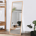 thumbnail image 1 of NeuType Full Length Floor Mirror Rectangular Burlywood 65"x22", 1 of 8