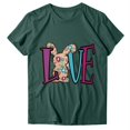 thumbnail image 3 of EGNMCR Easter T-shirt à Imprimé T-Shirts Graphiques pour Femmes T-Shirts pour Femmes T-shirt Décontracté Ample à Col Rond à Manches Courtes Blouse à Imprimé de Lettres T-shirt T-Shirts pour Femmes, 3 of 4