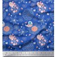 thumbnail image 1 of Soimoi Poly Georgette Fabric Heart,Floral & Bird Kids Decor Fabric Printed Yard 42 Inch Wide, 1 of 3