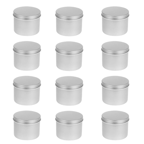 Miangastore 12Pcs Jelly Pots with Lids in Aluminum for Easy Filling Daily Use
