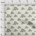 thumbnail image 2 of oneOone Cotton Silk Olive Green Fabric Text Craft Projects Decor Fabric Printed By The Yard 42 Inch Wide, 2 of 5