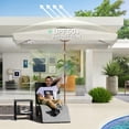 thumbnail image 4 of Outsunny Parasol de Patio Parasol d'Extérieur, Mât en Aluminium, Manivelle Blanc, 4 of 9