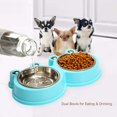 thumbnail image 2 of Bol pour Chien en Acier Inoxydable Durable Distributeur de Nourriture et d'Eau Design Antidérapant Tapis en Silicone Résistant Design Antidérapant pour Petits Chiens/chats comme Chihuahua/bulldog/poudron et Plus, 2 of 7