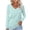 Mint Green, variant on Timegard Tops for Women V Neck Long Sleeve Basic Tee Shirts Casual Comfy Solid Color Tunic Tops Blouse