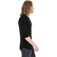 thumbnail image 2 of American Apparel T-shirt à Manches Trois-Quarts Raglan 50/50, Noir, 2 of 3
