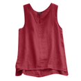 thumbnail image 1 of Ketyyh-chn99 Hauts Femmes Vêtements Tendance 2024 Été Sans Manches Col en V Camisole Débardeur Coupe Ample T-Shirt T-Shirts Rouge,2TG, 1 of 4